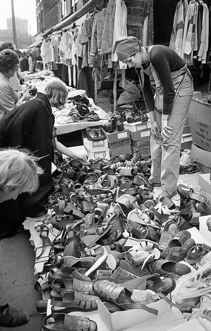 41. Gina Livesey at Livesy's Shoe Stall, Stockport Collection
