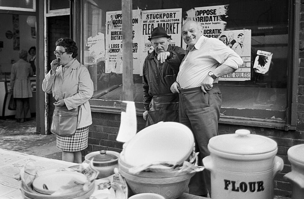 1.Arthur Mellor, Brenda Mellor and Joe Fidler, Stockport Market