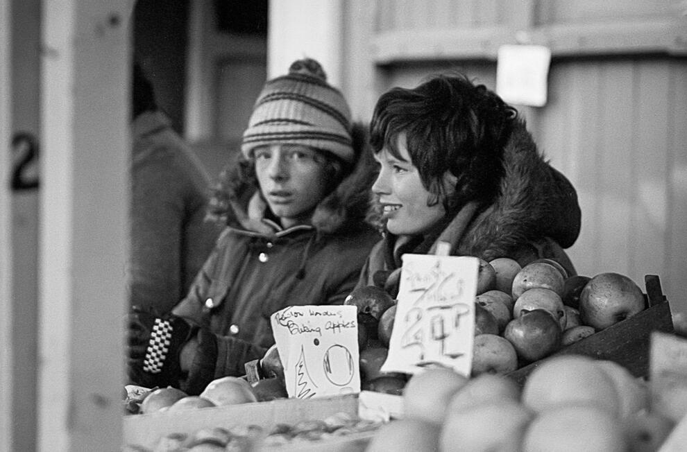 56. Paul and Colin at Potts Greengrocers Stall, Stockport Collection
