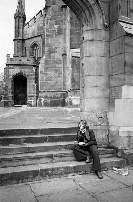 44. Chips on St.Mary&#39;s Church Steps, Stockport Collection 1977