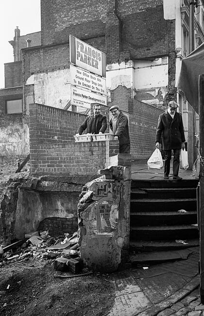 65. Francis Parker Building,Harold Hooper on the left, Stockport Collection